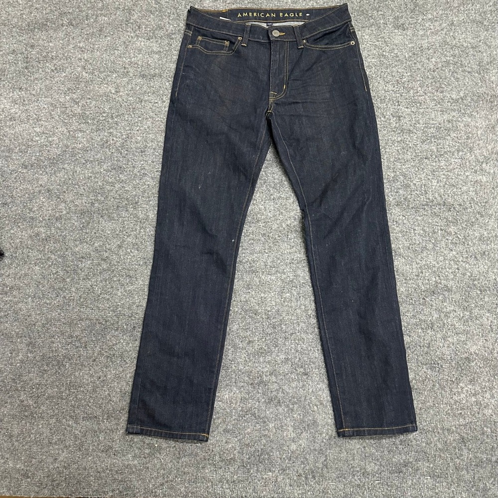 American Eagle Jeans Mens Size 30 Dark Wash Flex Slim Straight Denim Pants